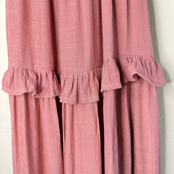 Sweet Wanderer Dusty Pink Tiered Maxi Dress Size Medium - Picture 2 of 6